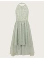 Monsoon Green Hayley Halter Lace Prom Dress - Image 1 of 1
