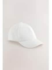 White Canvas 100% Cotton Cap 1-16 years (3mths-16yrs) - Image 1 of 1