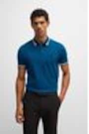 Blau, Petrol - BOSS – Paddy – Polo-Shirt mit Streifen aus 100 % Baumwolle - Bild 1 von 1