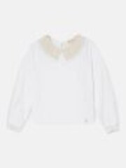Angel & Rocket Natural Opal Jersey Top With Tweed Collar - Image 1 of 1