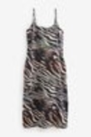 Black/Animal Midi Slip Summer Dress - Image 1 of 1