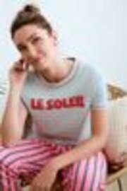 Fluro Pink 100% Cotton Short Sleeve Pyjamas - Image 1 of 1