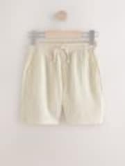 Buttermilk Yellow 100% Cotton Soft Textured Woven Shorts (3-16yrs) - Image 1 of 1