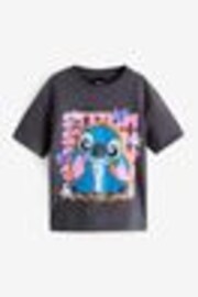 Charcoal Grey Oversized 100% Cotton Disney Lilo and Stitch License T-Shirt (3-16yrs) - Image 1 of 1