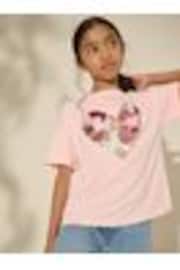 Pink Sequin Heart Print T-Shirt (3-16yrs) - Image 1 of 1