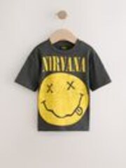 Charcoal Nirvana Band Graphic Short Sleeve T-Shirt (3mths-8yrs) - Image 1 of 1