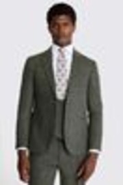 MOSS Khaki Green Slim Fit Tweed Jacket - Image 1 of 1