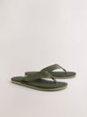 Verde caqui - Textured Flip Flops - Imagen 1 de 1