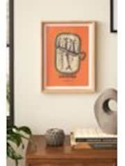 Orange Tinned Sardines Print Framed Wall Art - Image 1 of 1