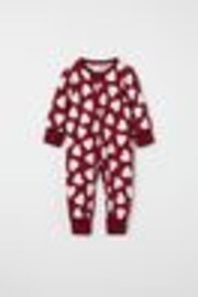 Corazones rojos - Polarn O. Pyret Organic Cotton Blend Sleepsuit - Imagen 1 de 1