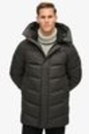 Superdry Black City Chevron Padded Parka Coat - Image 1 of 1