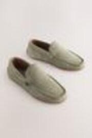 Suede Sage Green Standard Fit (F) Loafers - Image 1 of 1