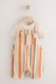 Rust Stripe Baby Woven Dungaree and Bodysuit Set (0mths-2yrs) - Image 1 of 1