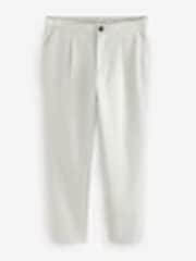 Grey Dogtooth Cotton Blend Smart Jersey Joggers - Image 1 of 1