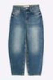 River Island Blue Seamed Barrel Jeans - Image 1 of 1