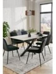 White Marble Effect Astoria 6 Seater Dining Table - Image 1 of 1
