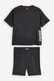 HUGO Black Two Piece Shorts Pyjama Set - Image 1 of 1