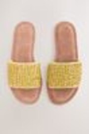 Lime Green Leather Standard/Wide Fit Forever Comfort® Beaded Flower Mules - Image 1 of 1