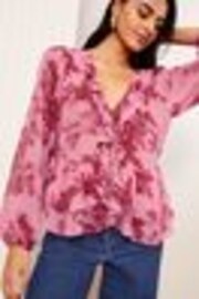 Rosa - Blusa de manga larga con volantes delanteros de Friends Like These - Imagen 1 de 1