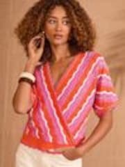 Love & Roses Multi Scallop Knitted top - Image 1 of 1