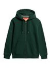 Superdry Green Essential Logo Slim Fit Zip Hoodie - Image 1 of 1