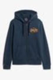 Superdry Blue VL Embroidered Relaxed Zip Hoodie - Image 1 of 1