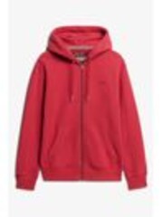 Superdry Red Essential Logo Slim Fit Zip Hoodie - Image 1 of 1