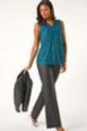 Roman Blue Sequin Front Pleat Vest - Image 1 of 1