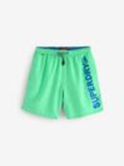 Superdry Green Sport Graphic 17 Swim Shorts - Image 1 of 1