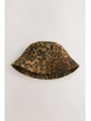 Leopard Print 100% Cotton Bucket Hat Scarf - Image 1 of 1