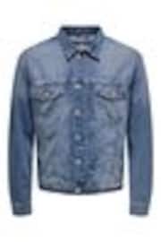 Only & Sons Blue Denim 100% Cotton Jacket - Image 1 of 1