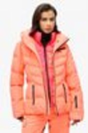Superdry Pink Ski Luxe Puffer Jacket - Image 1 of 1