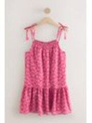 Синий с принтом ракообразных - Tie Strap Tiered Mini Dress - Image 1 of 1