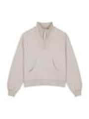 Chelsea Peers Natural 100% Cotton Quarter Zip Funnel Sweater - Image 1 of 1
