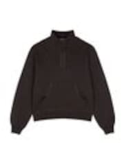 Chelsea Peers Brown 100% Cotton Quarter Zip Funnel Sweater - Image 1 of 1