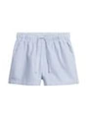 Superdry Light Blue Stripe Elastic 100% Cotton Shorts - Image 1 of 1