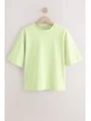 Green Oversized 100% Cotton Short Sleeve Soft Touch Peached Feel Heavyweight T-Shirt - Image 1 of 1