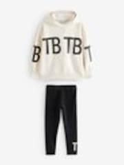 Baker by Ted Baker Neutral Tonal Branded Hoodie and Leggings Set 2 Piece - Image 1 de 1