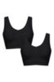 Chantelle Soft Stretch Seamless V-Neck Padded Crop Tops 2 Pack - Image 1 of 1