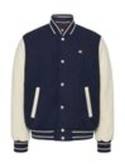 Tommy Jeans Blue Wool Blend Varsity Jacket - Image 1 of 1