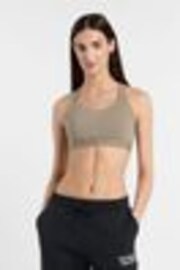 New Balance Khaki Green Womens Essentials Medium Support Traininng Bra - Image 1 of 1