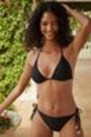 Friends Like These Black Tie Side Tie Side Bikini Bottoms With Shell Trim - Image 1 of 1