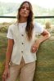 Threadbare Natural Knitted Waistcoat - Image 1 of 1