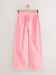 Pink/White Wide Leg Pull On Striped Trousers - Image 1 of 1