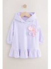 Lilac Purple Flower Towelling Hoodie (3mths-8yrs) - Image 1 of 1