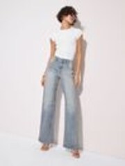 Friends Like These Bleach Denim Relaxed Wide Leg Jeans - Image 1 of 1