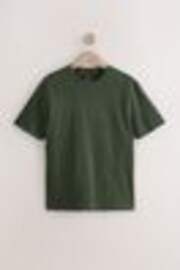 Khaki Green 100% Cotton Short Sleeve Slub T-Shirt - Image 1 of 1