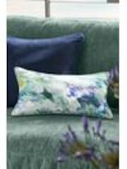 Green/Blue Blurred Abstract Printed Island Cushion - Image 1 of 1