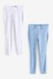 Blue/White Full Length Jersey Denim Leggings 2 Pack - Image 1 of 1