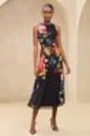 Lipsy Sutien din șifon cu imprimeu Floral Midi Evazat Rochie - Image 1 of 1